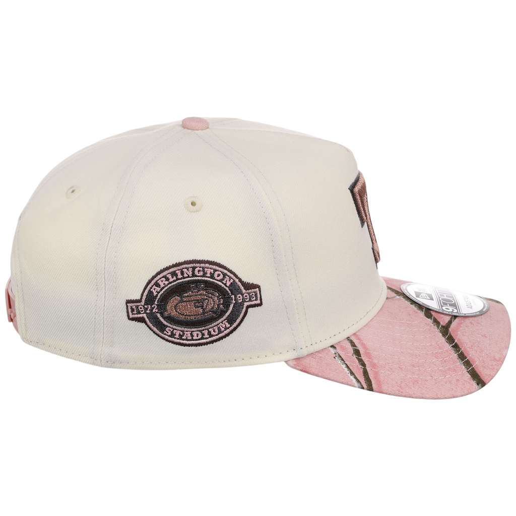 Texas Rangers MLB Chrome Pink Realtree New Era 9FORTY A-Frame