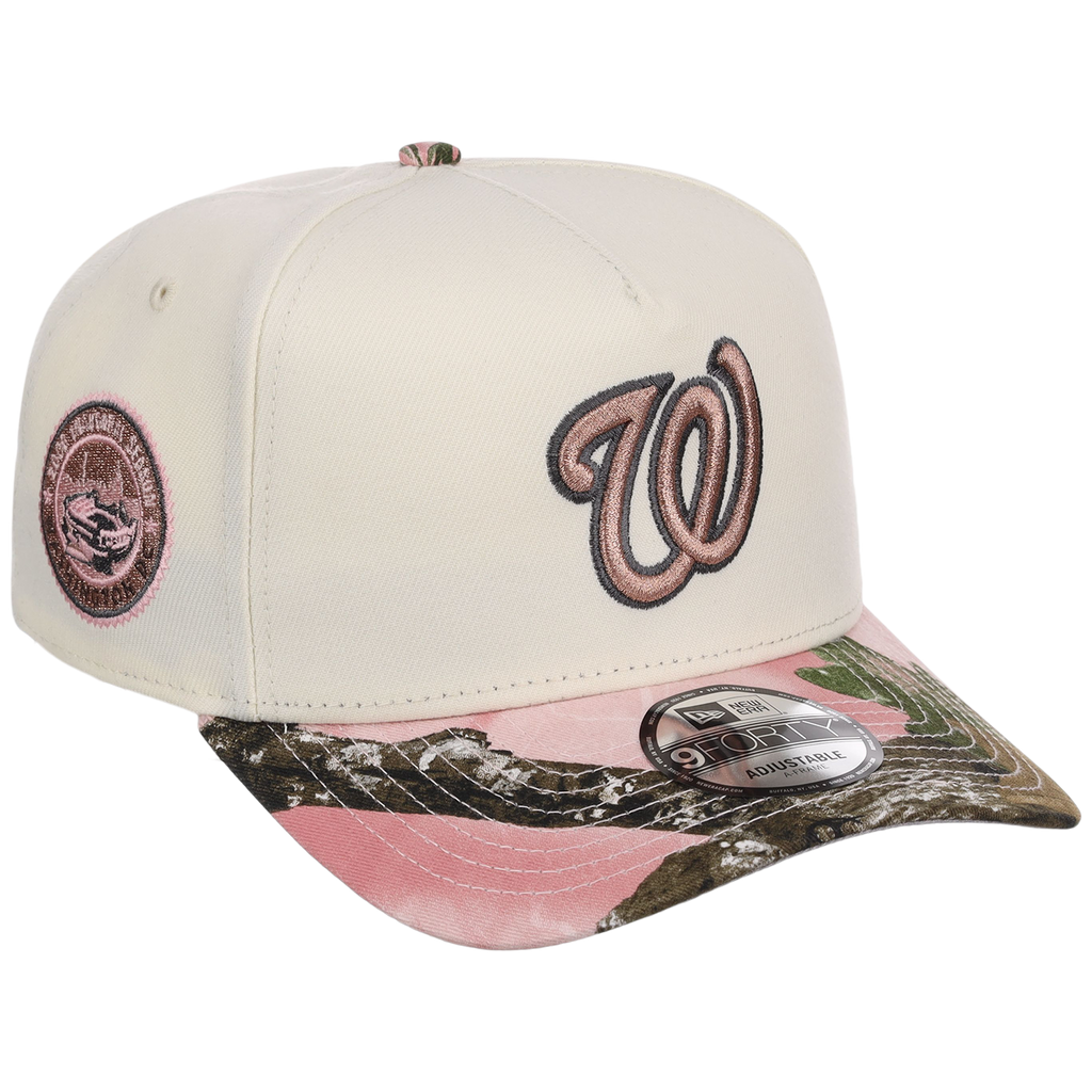 Washington Nationals MLB Chrome Pink Realtree New Era 9FORTY A-Frame