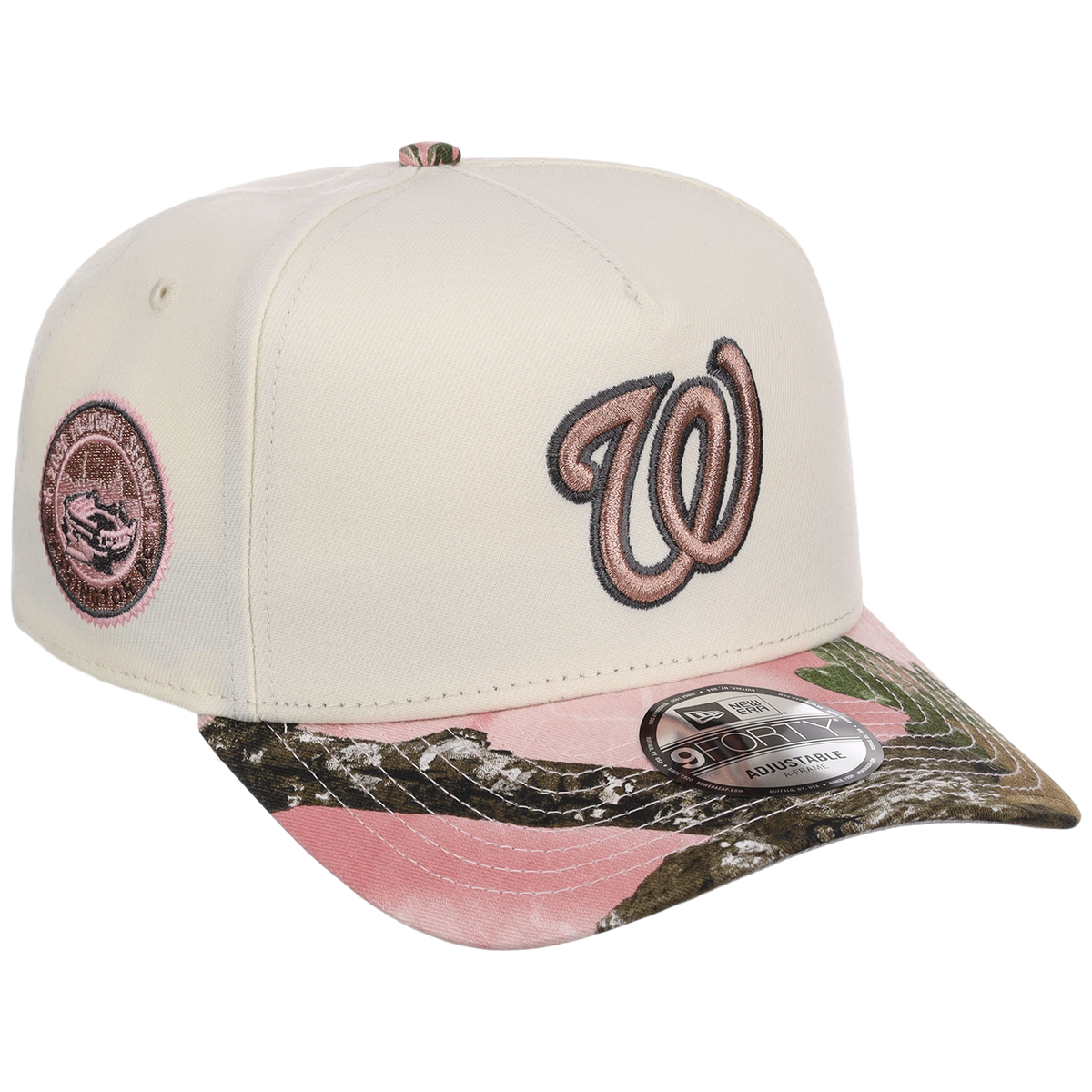 Washington Nationals MLB Chrome Pink Realtree New Era 9FORTY A-Frame