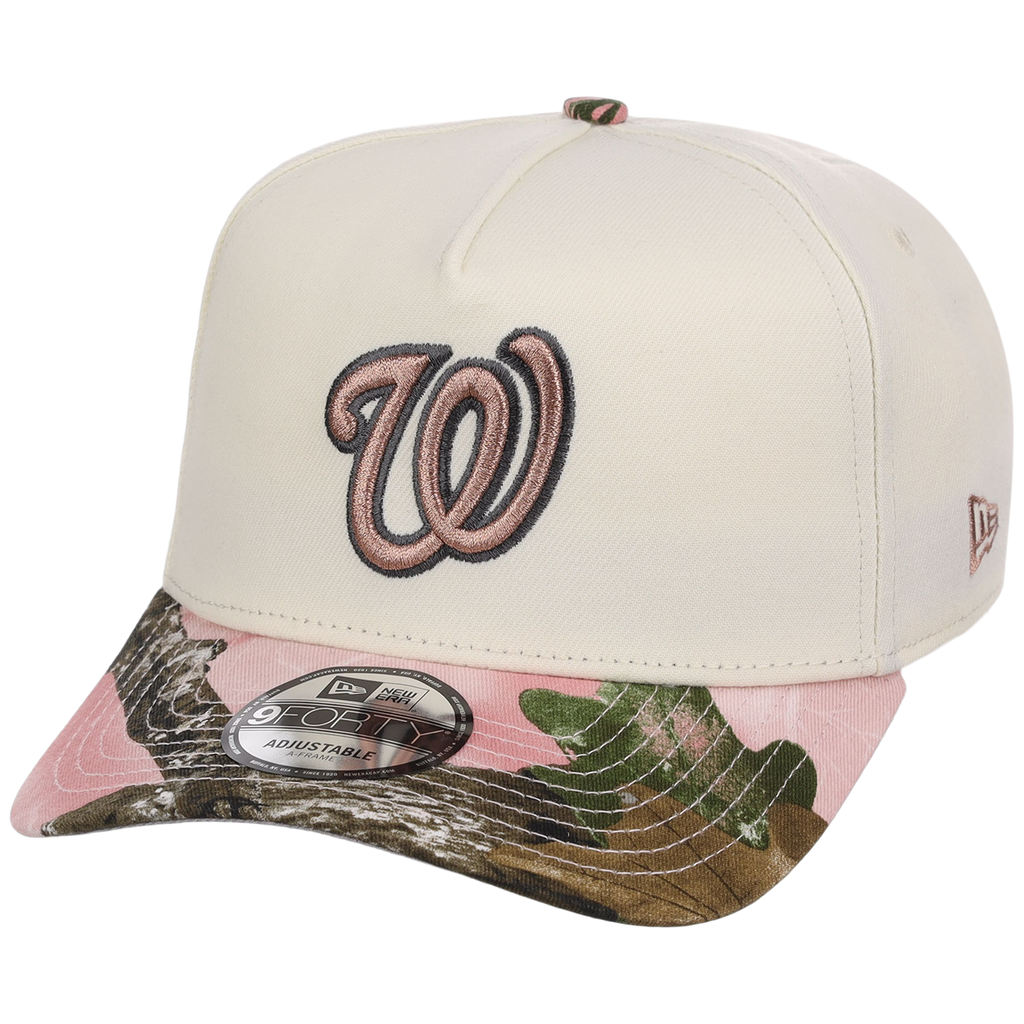 Washington Nationals MLB Chrome Pink Realtree New Era 9FORTY A-Frame