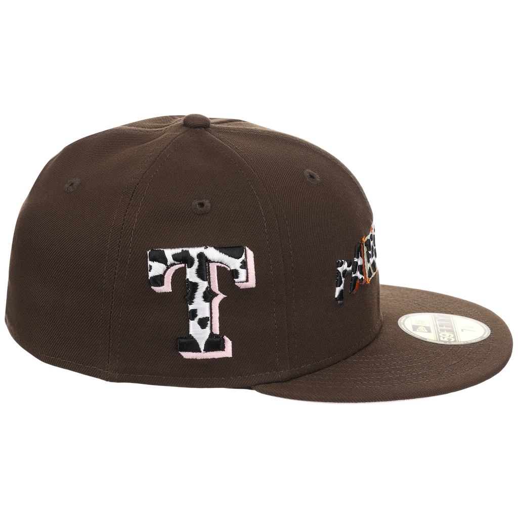 Texas Rangers 'Ransom' Lone Star Livestock New Era 59FIFTY (Brown/Brown/Pink)
