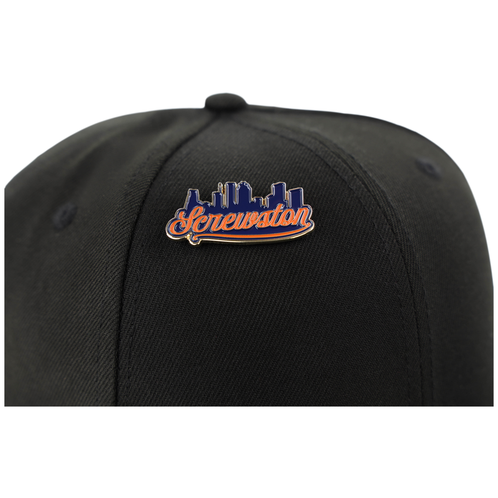 Screwston Skyline Pin - Houston Pin the City