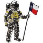 HOUronaut Flag Pin - Houston Pin the City