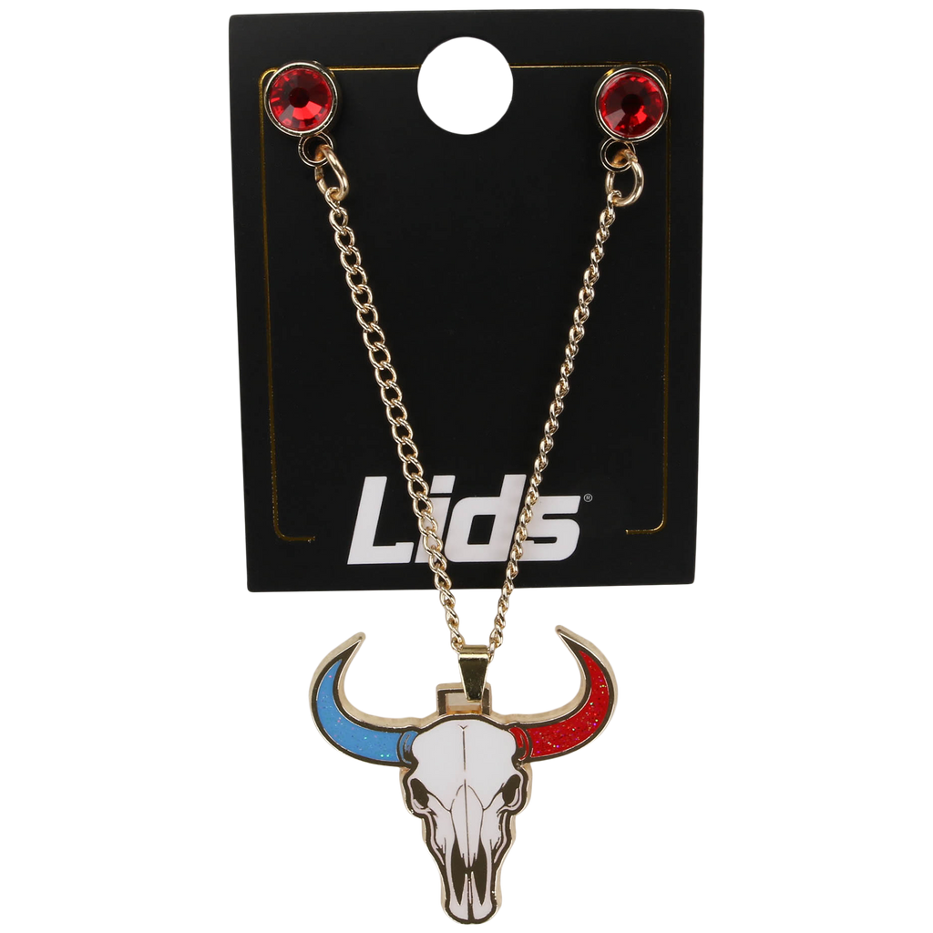 Longhorn Skull Chain - Houston Pin the City