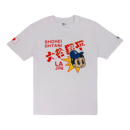 Los Angeles Dodgers Pacific Canvas Shohei Ohtani New Era T-Shirt (White)