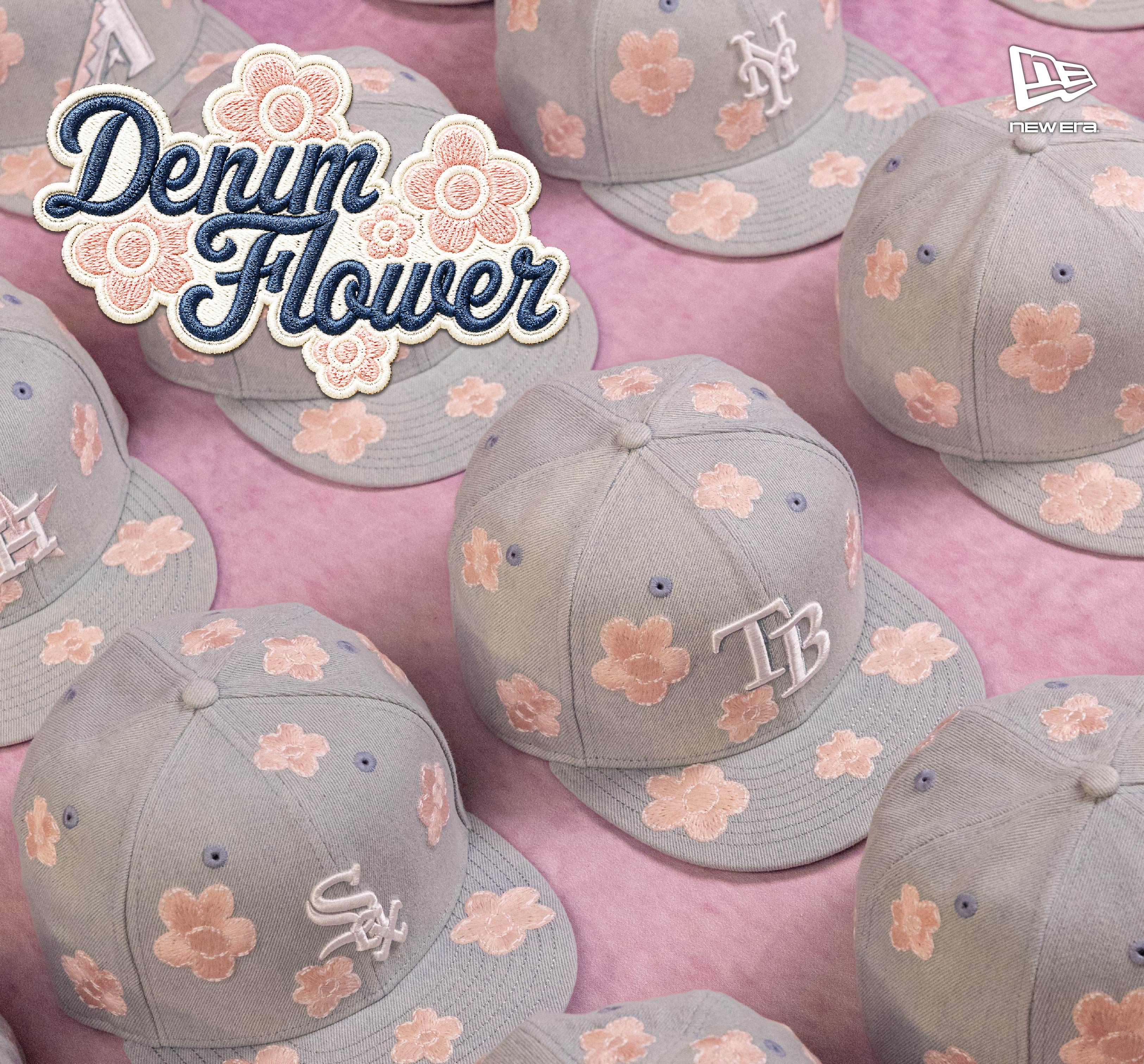 MLB Denim Flower New Era 59FIFTY – LidsHatDrop