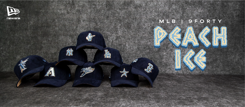 Oct 23 | MLB Peach Ice Navy Cord New Era 9FORTY A-Frames