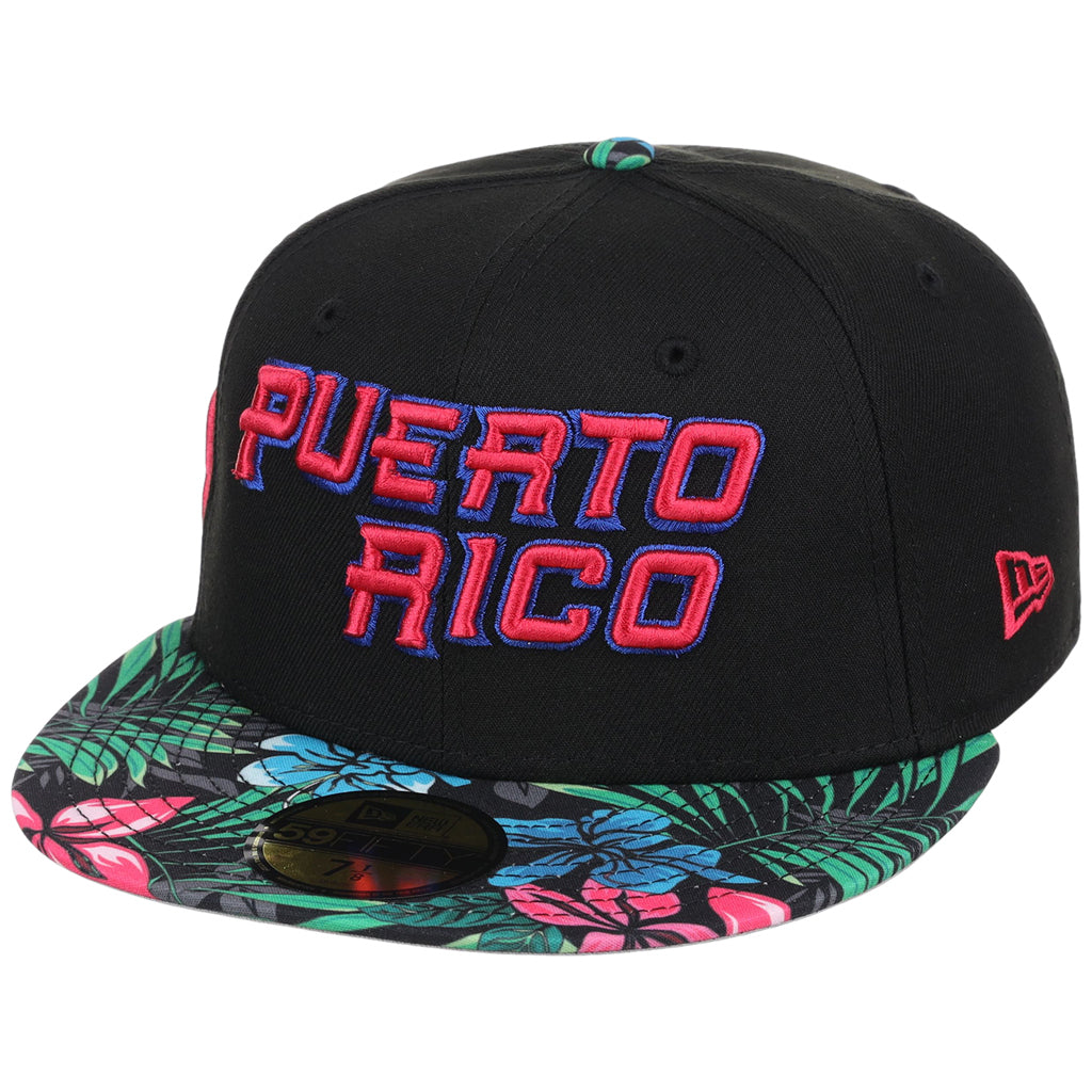 Puerto Rico Crown the Country New Era 59FIFTY (Black/Floral)