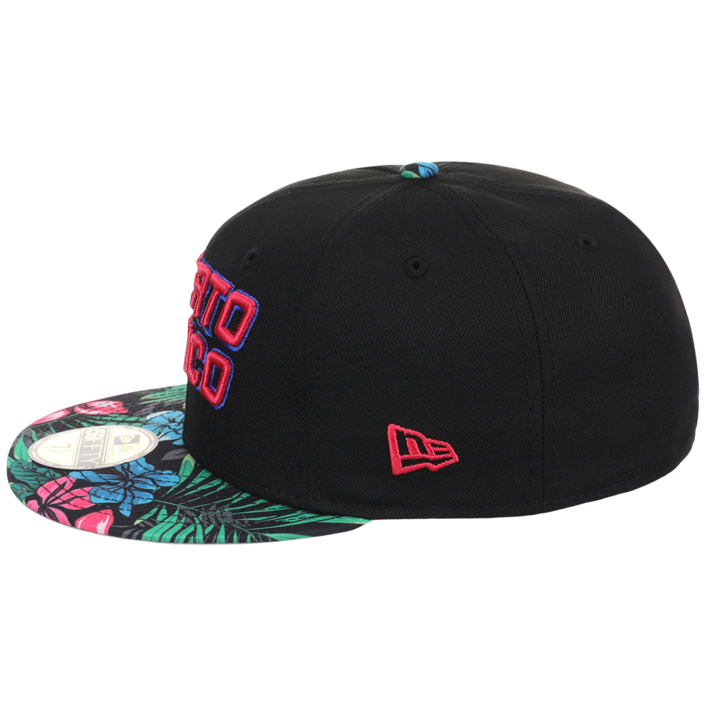Puerto Rico Crown the Country New Era 59FIFTY (Black/Floral)