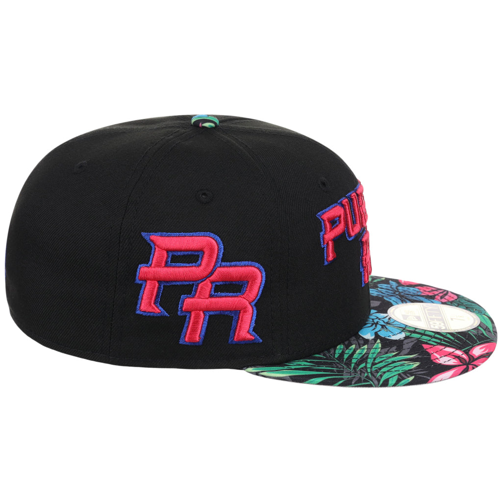 Puerto Rico Crown the Country New Era 59FIFTY (Black/Floral)