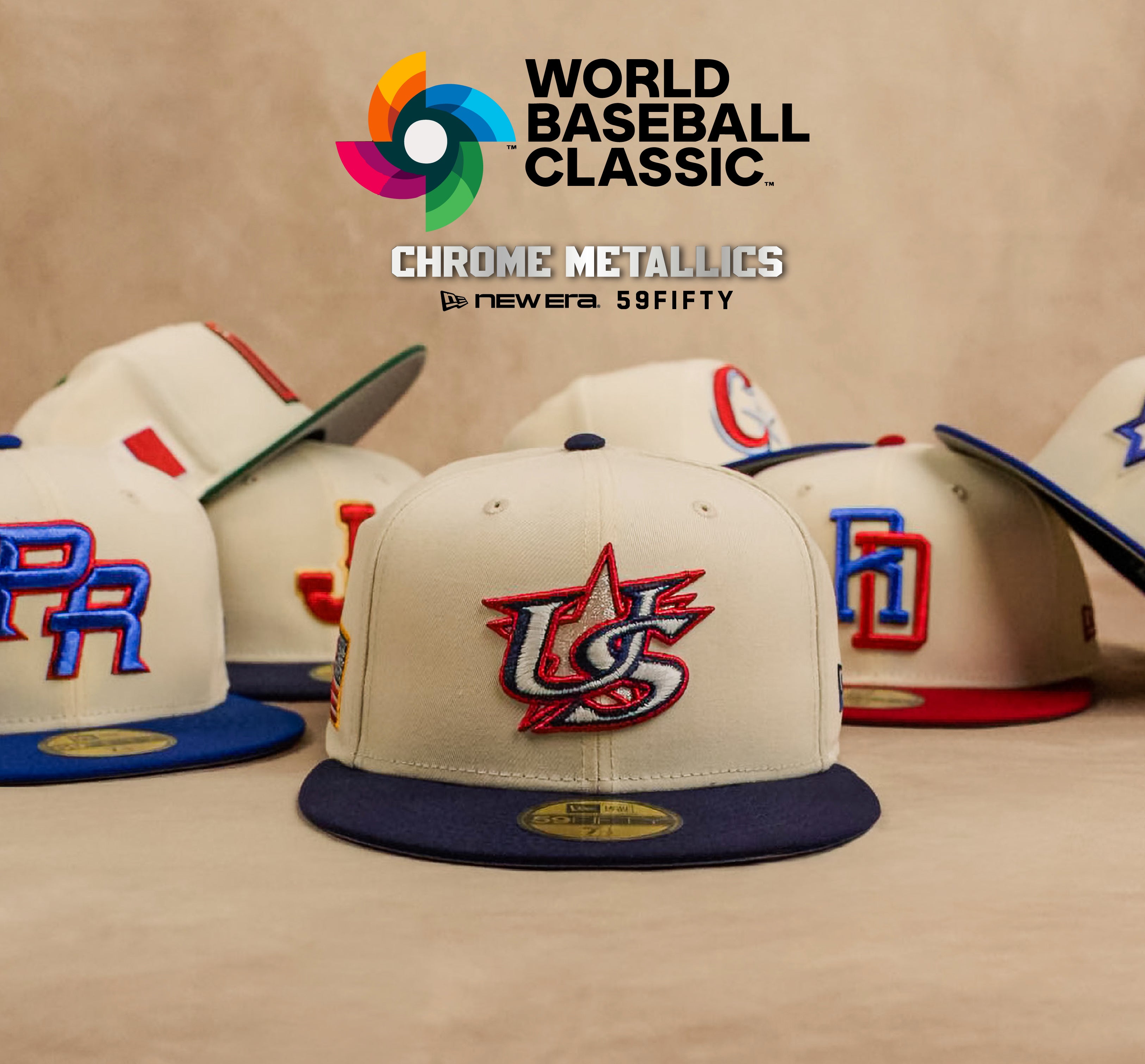 World Baseball Classic Chrome Metallics New Era 59FIFTY – LidsHatDrop