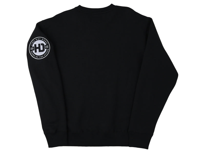 LidsHD Unisex Premium Fleece Crew Sweatshirt - Black/White