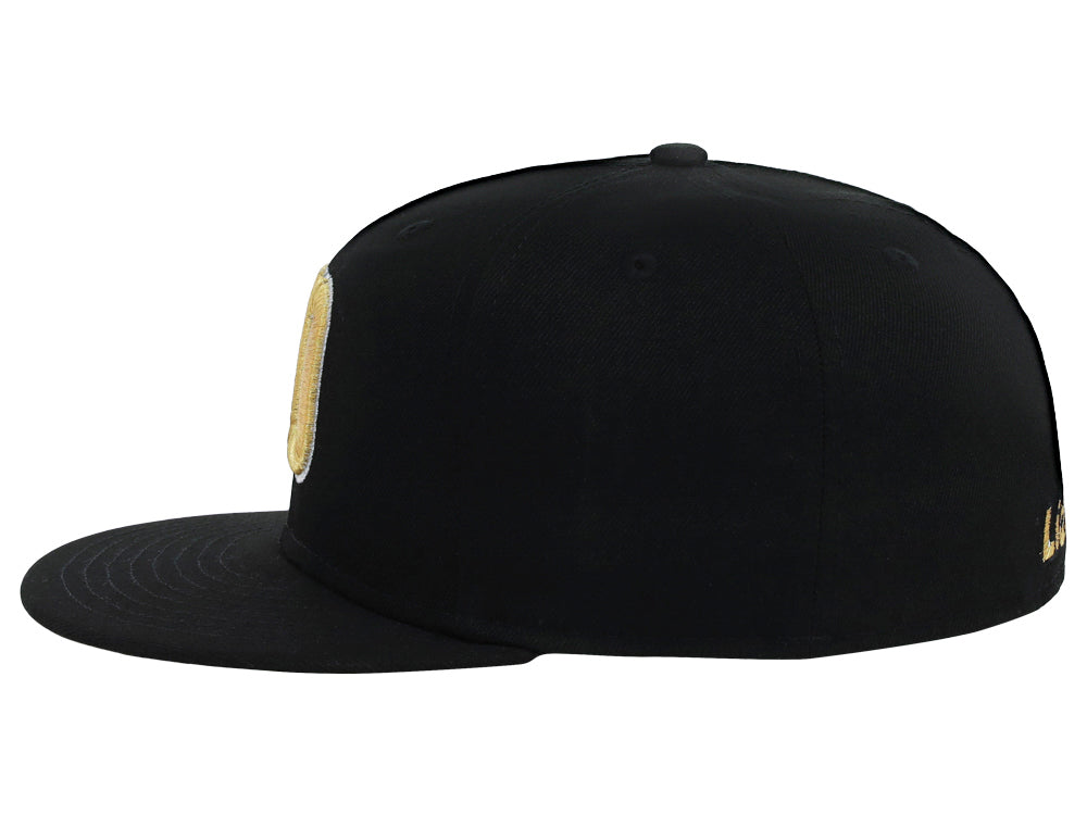 Lids Hat Drop Branded HD Fitted Cap - Black/Black/Gold 
