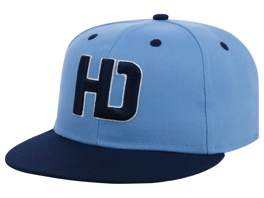 Lids Hat Drop Branded HD Fitted Cap Sky Blue/Navy/Sky Blue LidsHatDrop