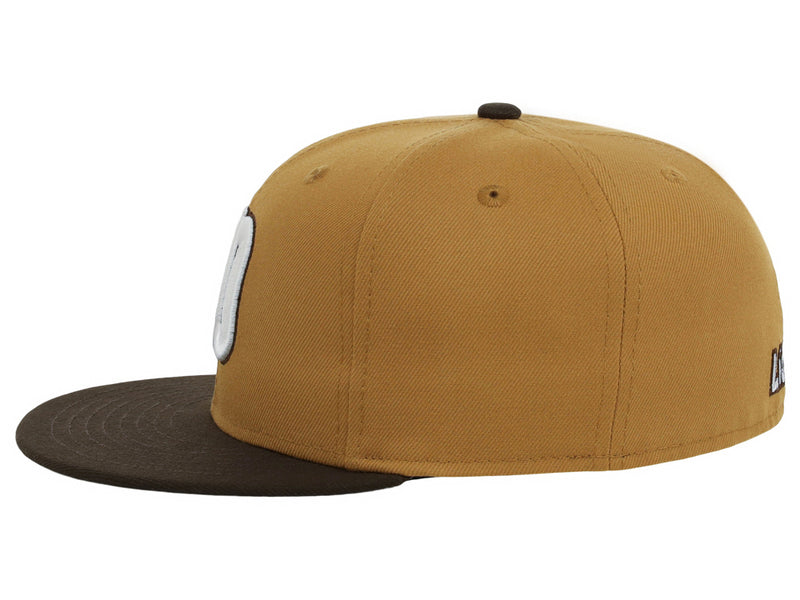 beige brown fitted hat