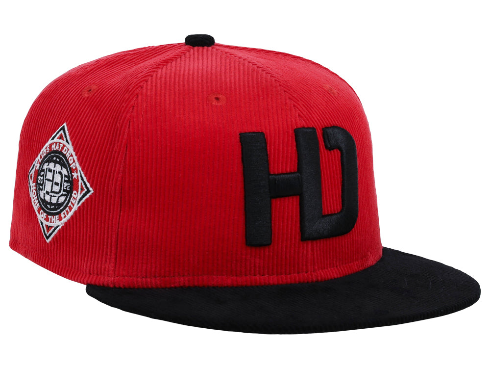 Lids Hat Drop Branded HD Fitted Cap Red/Black/Grey LidsHatDrop