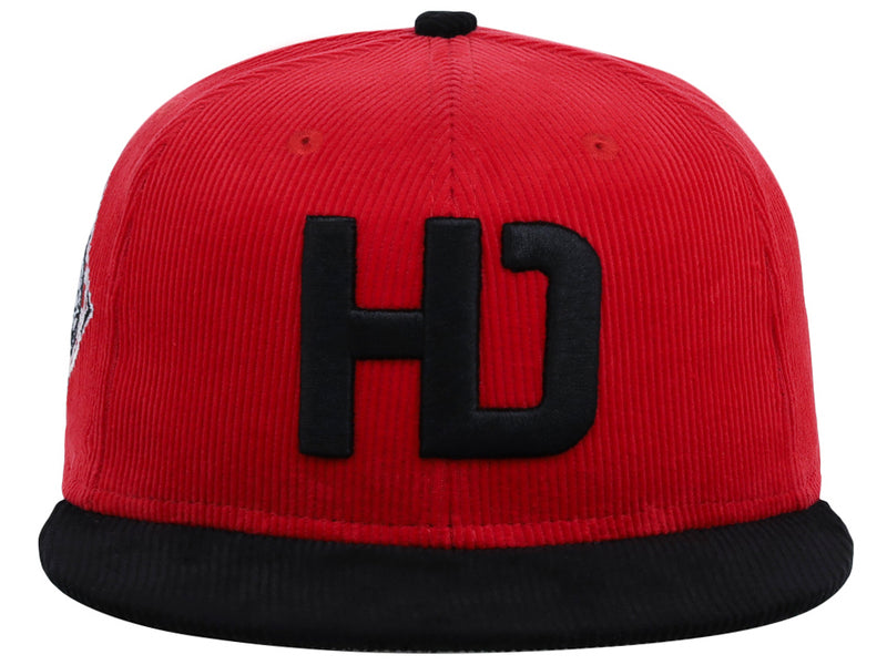 Lids Hat Drop Branded HD Fitted Cap - Red/Black/Grey