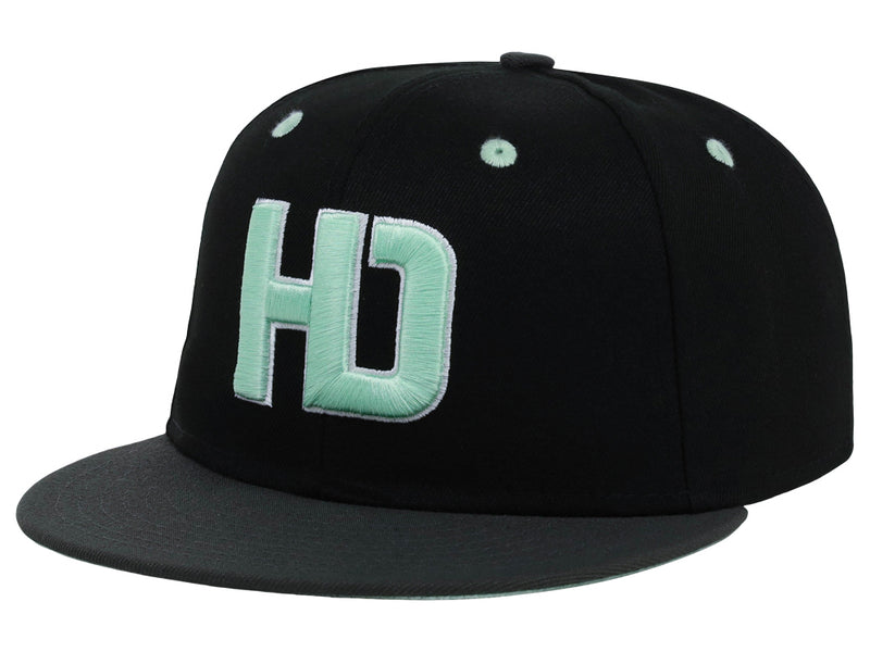 Lids Hat Drop Branded HD Fitted Cap - Black/Graphite/Light Green